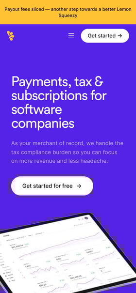 Lemon Squeezy Mobile Preview