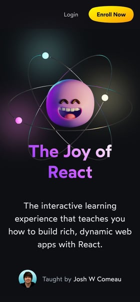 The Joy of React Mobile Preview