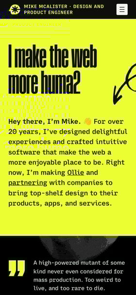 Mike McAlister Mobile Preview