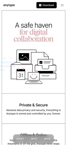 Anytype Mobile Preview