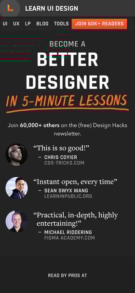 Design Hacks Mobile Preview