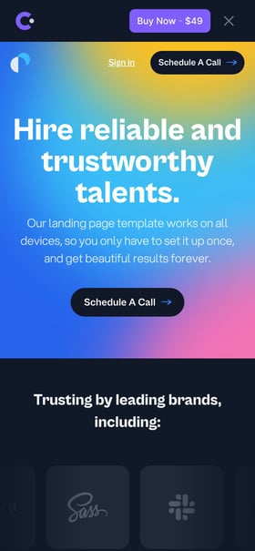 Talent Mobile Preview