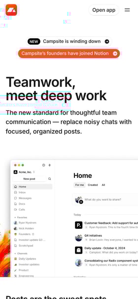 Campsite Mobile Preview