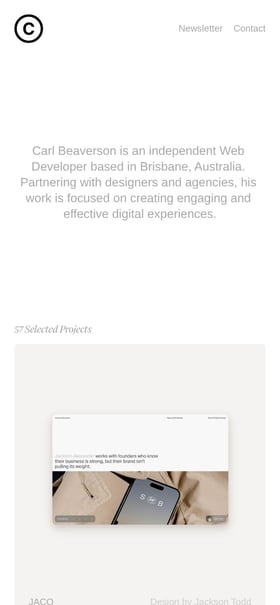 Carl Beaverson Mobile Preview