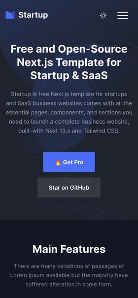 Startup Mobile Preview