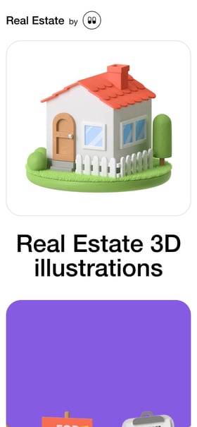 Real Estate 3D illustrations Mobile Preview