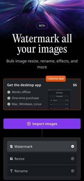Mark My Images Mobile Preview
