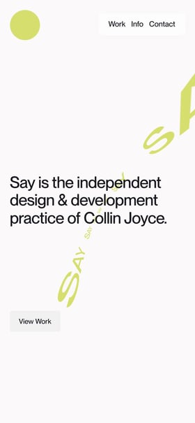 SAY Studio Mobile Preview