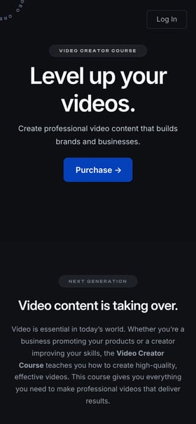 Video Creator Course Mobile Preview