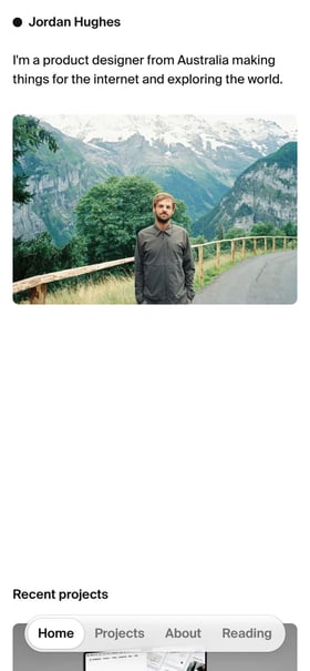 Jordan Hughes Mobile Preview