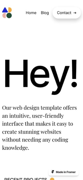 Minimal Portfolio Mobile Preview
