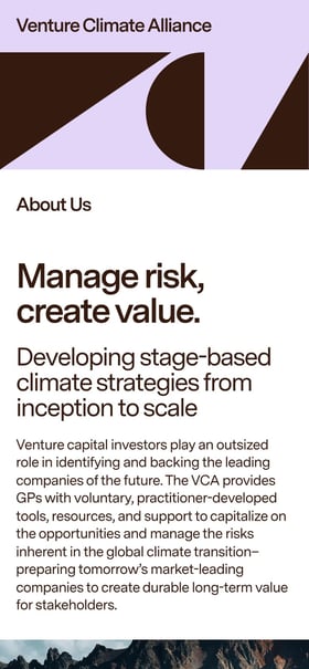 Venture Climate Alliance Mobile Preview