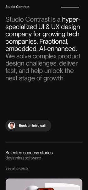 Contrast Studio Mobile Preview