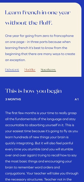 Fuss Free French Mobile Preview