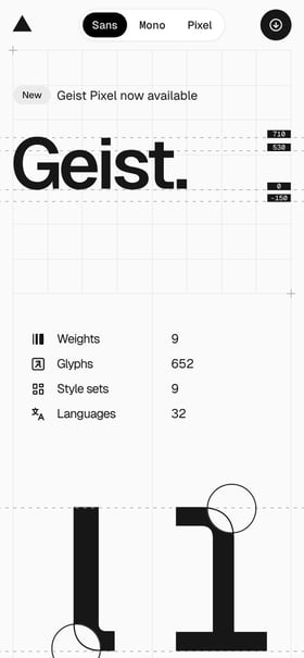 Geist Font Mobile Preview