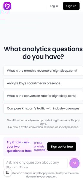 StoreFilter Mobile Preview