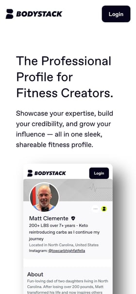 BodyStack Mobile Preview