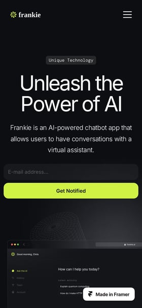 Frankie Mobile Preview