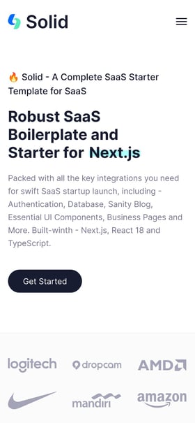 Solid – NextJS Mobile Preview