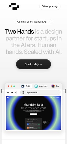 Two Hands Mobile Preview
