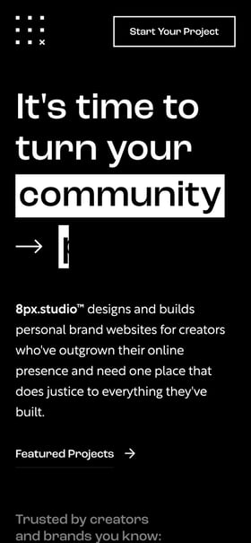 8px.studio Mobile Preview