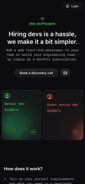 Dev Different Mobile Preview