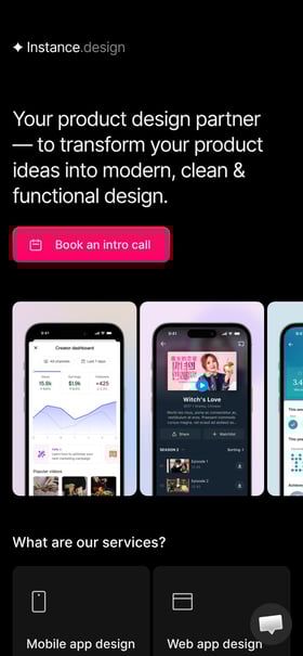 Instance Design Mobile Preview