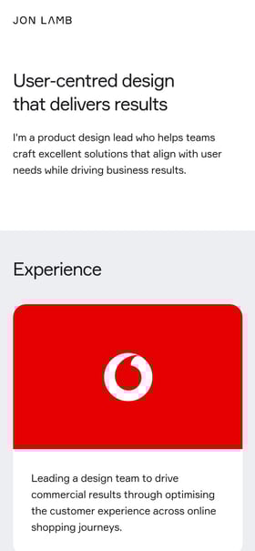 Jon Lamb Mobile Preview