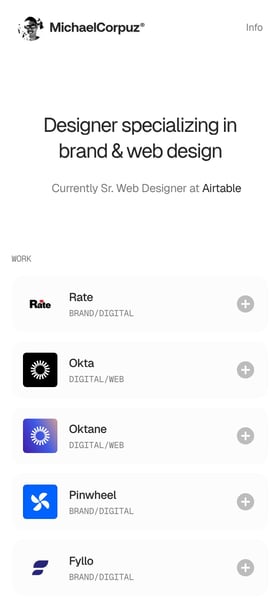 Michael Corpuz Mobile Preview