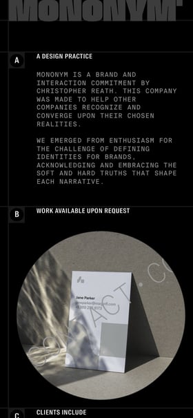 Mononym Mobile Preview