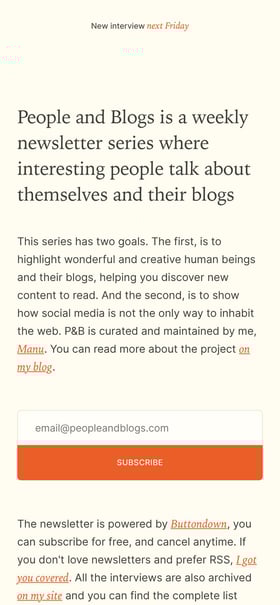 People and Blogs Mobile Preview