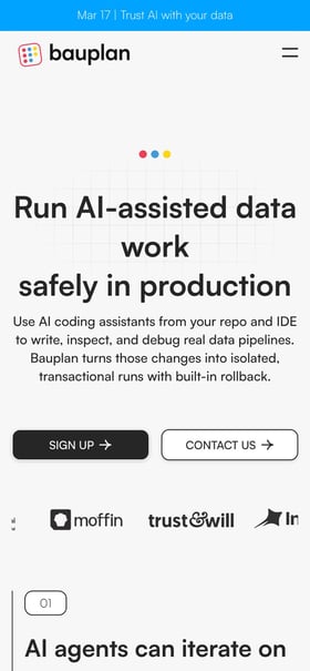 bauplan Mobile Preview