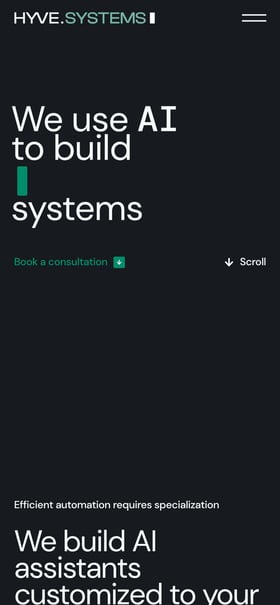 Hyve.systems Mobile Preview