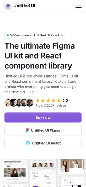 Untitled UI v5 Mobile Preview