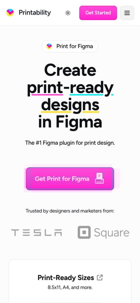 Print for Figma Mobile Preview