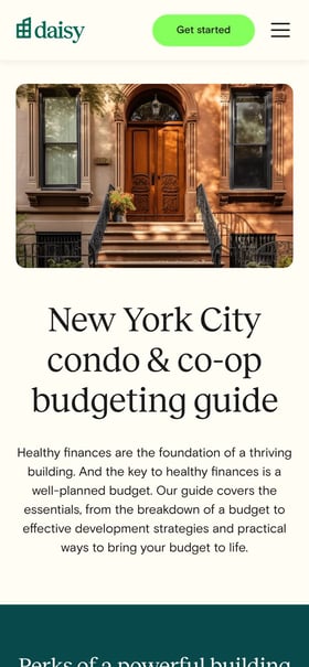 NYC condo & co-op budgeting guide Mobile Preview