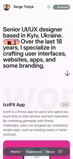 Serge Tiutyk Mobile Preview