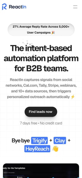 Reactin Mobile Preview