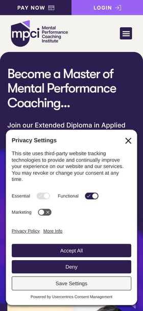 Mental Performance Coach Institute Mobile Preview