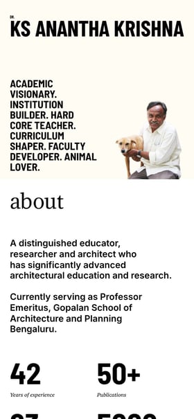 Dr. KS Anantha Krishna Mobile Preview