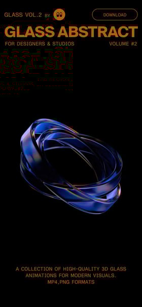 Glass abstract animated shapes Mobile Preview