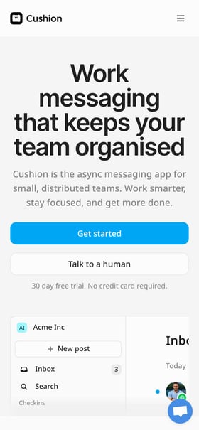 Cushion Mobile Preview