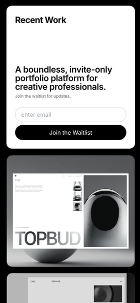 Recent Work Mobile Preview