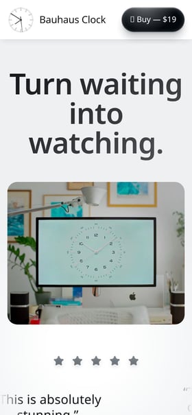 Bauhaus Clock Mobile Preview