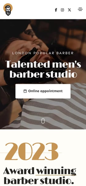 Crafto Barber Mobile Preview