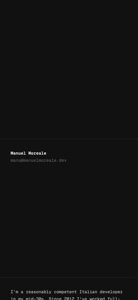 Manuel Moreale Mobile Preview