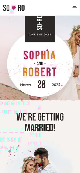 Crafto Wedding Mobile Preview