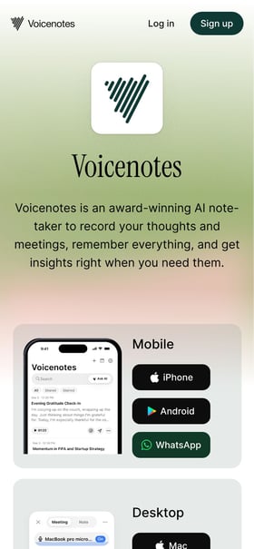 Voice Notes Mobile Preview
