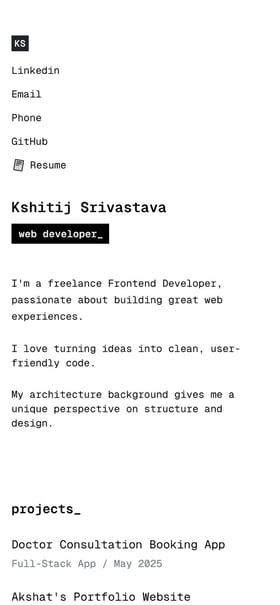 Kshitij Srivastava Mobile Preview