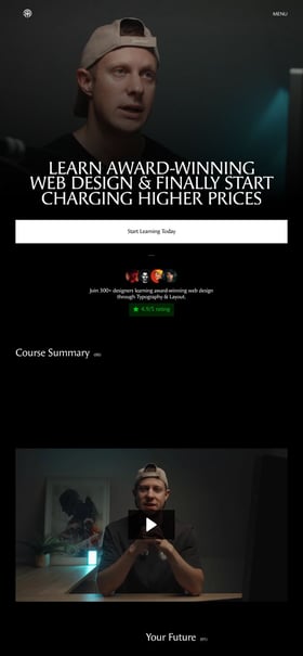 Typography & Layout Course Mobile Preview
